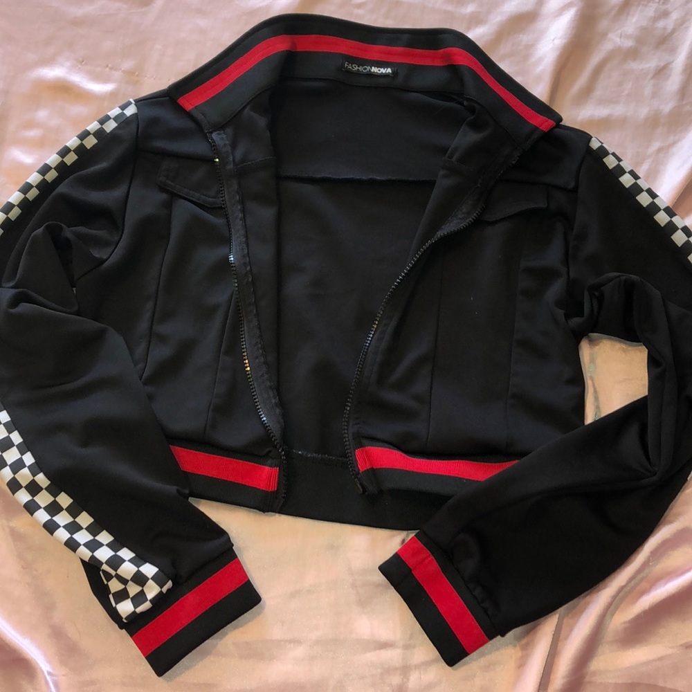 FashionNova Black Racer Jacket🏁🏎